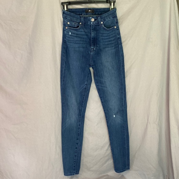 7 For All Mankind Aubrey Skinny Jeans Size 24 - Picture 2 of 16